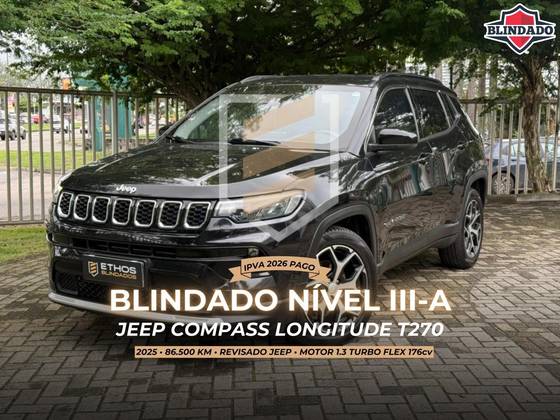 JEEP COMPASS 1.3 T270 TURBO FLEX LONGITUDE AT6 JEEP COMPASS 1.3 T270 TURBO FLEX LONGITUDE AT6